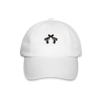 guns design - Baseballkappe - Weiß/Weiß - Vorne