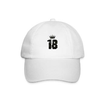 18 crown - Baseballkappe - Weiß/Weiß - Vorne