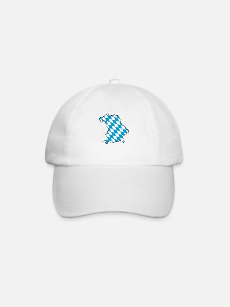 Meine Heimat - Mein Stolz - Bayern - Baseballkappe - Weiß/Weiß