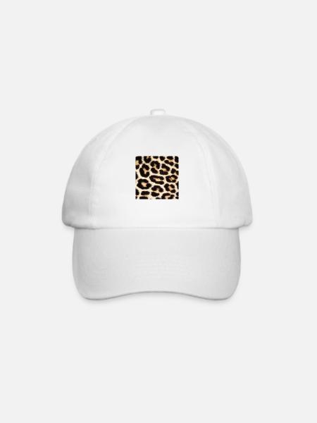 Leo Print Love - Baseballkappe - Weiß/Weiß
