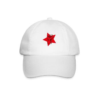 Cooles Rote Kommunist Faust Hand Protest Geschenk - Baseballkappe - Weiß/Weiß - Vorne