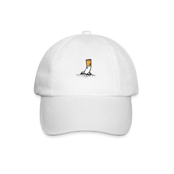 Zigarette - Baseballkappe - Weiß/Weiß - Vorne