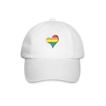 One LOVE Pride Heart - Baseballkappe - Weiß/Weiß - Vorne
