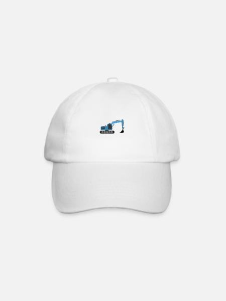 Bagger - Baseballkappe - Weiß/Weiß