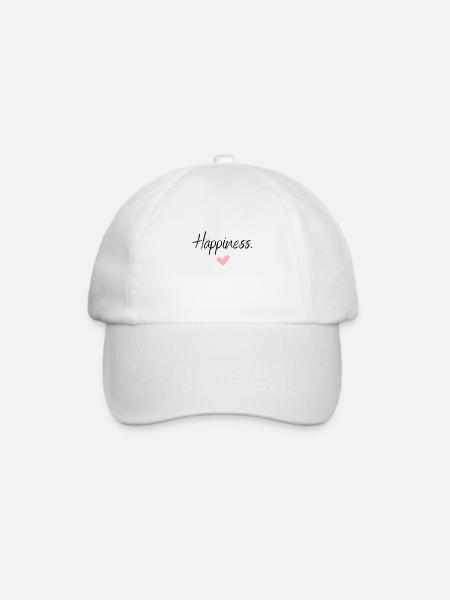 Happiness - Baseballkappe - Weiß/Weiß