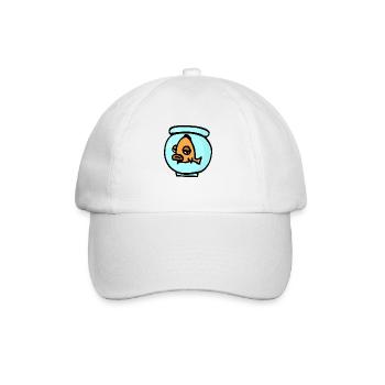 Gelangweilter Fisch - Baseballkappe - Weiß/Weiß - Vorne