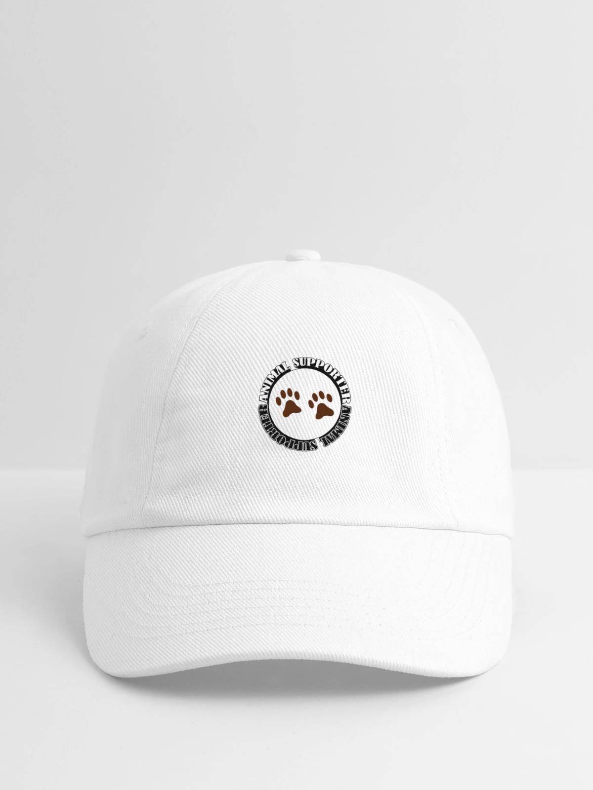 animal supporter - Baseballkappe - Weiß/Weiß - Vorne