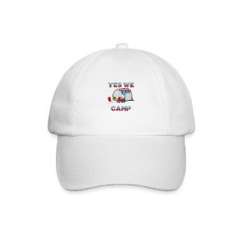 Yes We Canip Caravan Art - Baseballkappe - Weiß/Weiß - Vorne