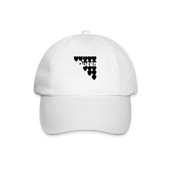 Liebe King Queen - Baseballkappe - Weiß/Weiß - Vorne
