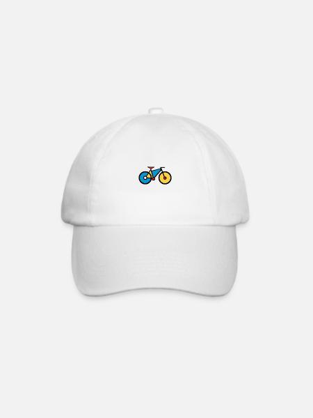 Mondrian Art Fahrrad Radfahren Math Geschenkidee - Baseballkappe - Weiß/Weiß