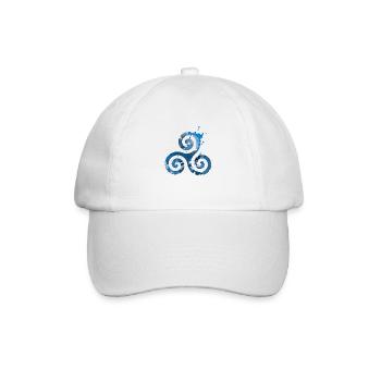 Celtic Triskelion - Baseballkappe - Weiß/Weiß - Vorne