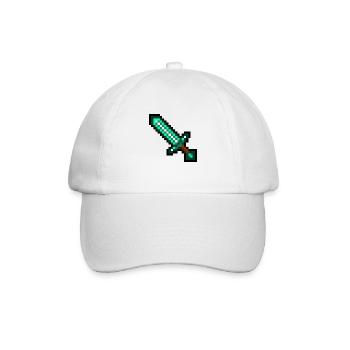 Pixel Schwert - Baseballkappe - Weiß/Weiß - Vorne