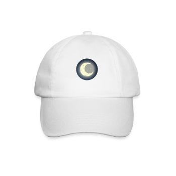Mond und Sternschnuppe - Baseballkappe - Weiß/Weiß - Vorne
