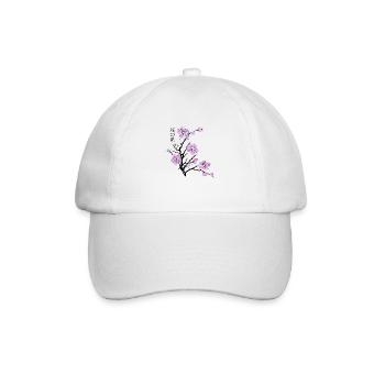 Kirschblüten - Baseballkappe - Weiß/Weiß - Vorne
