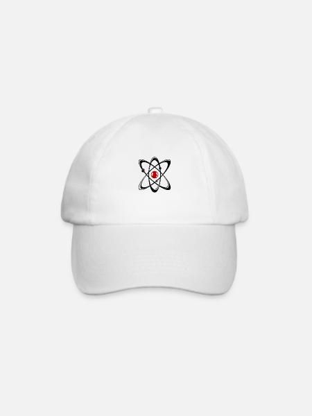 Symbol Atom Wissenschaft Chemie Physik Geschenk - Baseballkappe - Weiß/Weiß