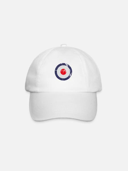 MOD Logo Design, ikonische I960's - Baseballkappe - Weiß/Weiß