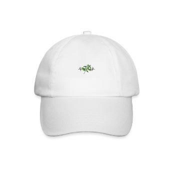 Basilikum Kräuter Herzschlag - Baseballkappe - Weiß/Weiß - Vorne