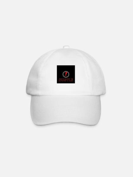 Hustle rot black - Baseballkappe - Weiß/Weiß