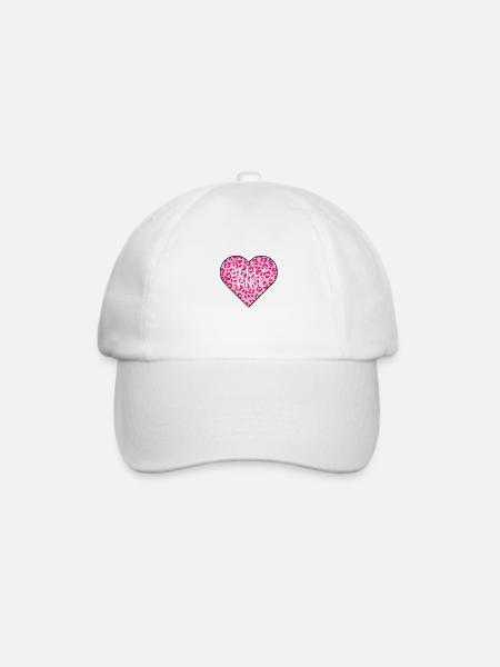 Bauchtanz Liebhaber Leopardenherz - Baseballkappe - Weiß/Weiß