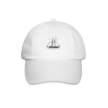 Segelschiff - Baseballkappe - Weiß/Weiß - Vorne