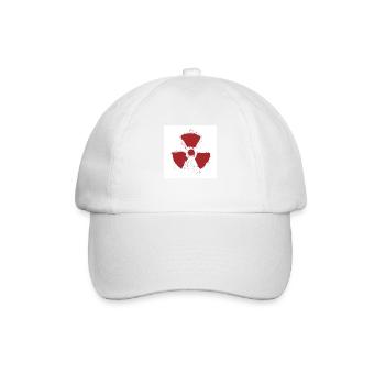 Splatter-Symbol für radioaktive Warnung - Baseballkappe - Weiß/Weiß - Vorne