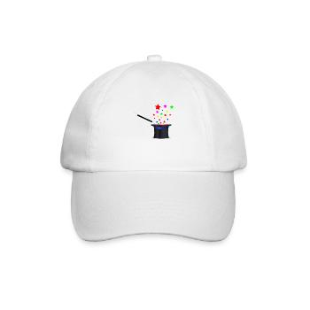 Zauberhut und Zauberstab - Baseballkappe - Weiß/Weiß - Vorne