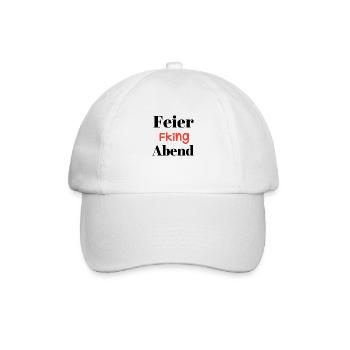 Feierabend, feier fking abend - Baseballkappe - Weiß/Weiß - Vorne