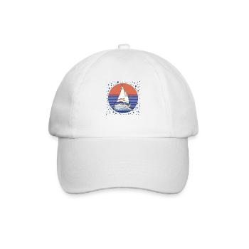 Segelboote - Baseballkappe - Weiß/Weiß - Vorne