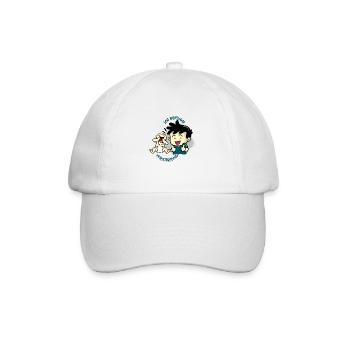 Bruder Schwarze Haare - Baseballkappe - Weiß/Weiß - Vorne