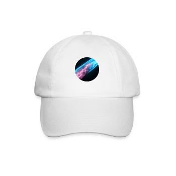 Blitz in roter und blauer Farbe - Baseballkappe - Weiß/Weiß - Vorne