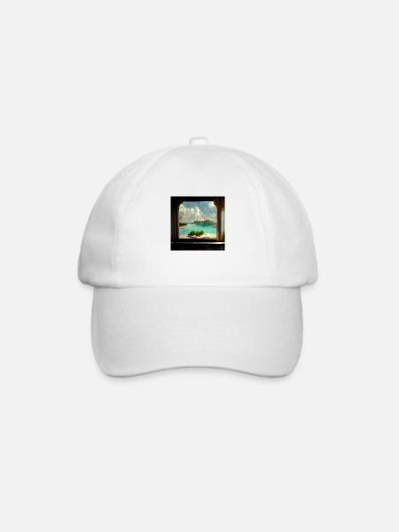 Paradise Island Painting - Baseballkappe - Weiß/Weiß