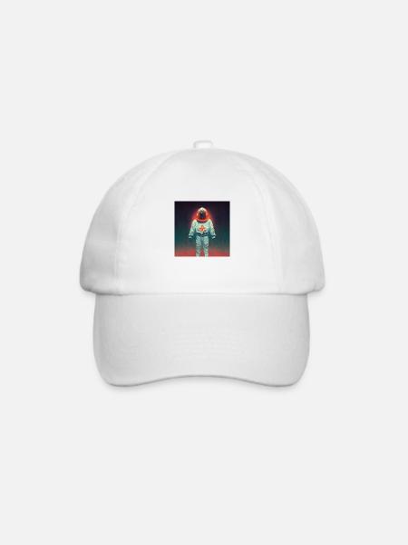 Astronaut Astralmalerei - Baseballkappe - Weiß/Weiß