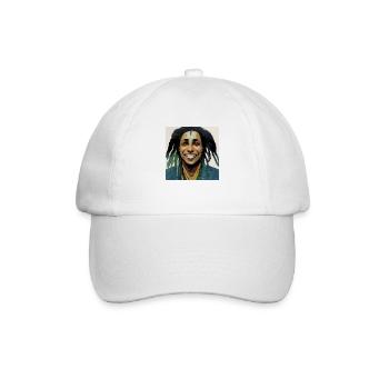 Rastafari-skizzenmalerei - Baseballkappe - Weiß/Weiß - Vorne