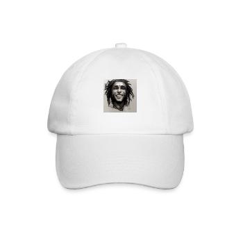Rastafari-skizzenmalerei - Baseballkappe - Weiß/Weiß - Vorne