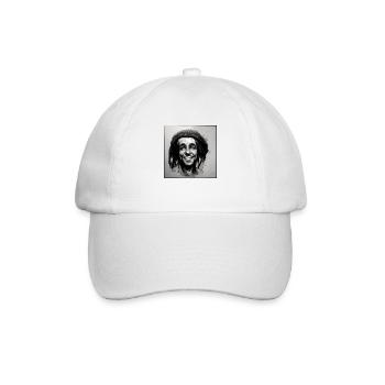 Rastafari Skizzenmalerei - Baseballkappe - Weiß/Weiß - Vorne