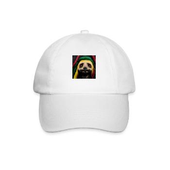 Rasta-faultier - Baseballkappe - Weiß/Weiß - Vorne