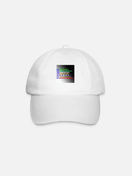 Rette sich wer kann - Baseballkappe - Weiß/Weiß