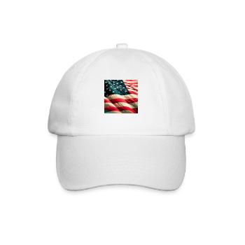 Usa Flagge - Baseballkappe - Weiß/Weiß - Vorne