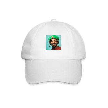 Rastafari-porträt - Baseballkappe - Weiß/Weiß - Vorne