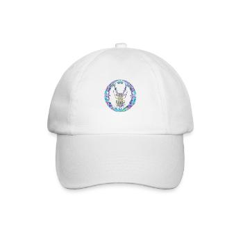 Farbenfroher Skarabäus - Baseballkappe - Weiß/Weiß - Vorne