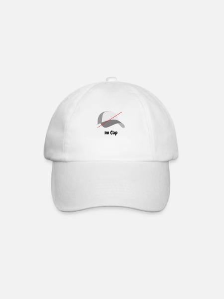 No Cap - Baseballkappe - Weiß/Weiß