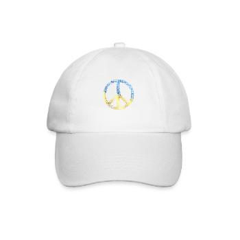 Ukraine Friedenszeichen Ukraine Frieden Ukraine - Baseballkappe - Weiß/Weiß - Vorne