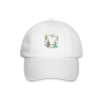 Blumen und Pflanze Lebenszyklus - Baseballkappe - Weiß/Weiß - Vorne
