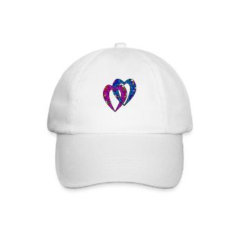 Herz - Baseballkappe - Weiß/Weiß - Vorne
