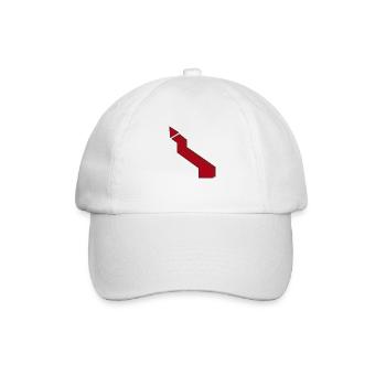 Blitz rot - Baseballkappe - Weiß/Weiß - Vorne