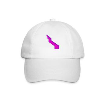 Blitz pink - Baseballkappe - Weiß/Weiß - Vorne