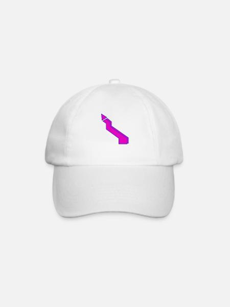 Blitz pink - Baseballkappe - Weiß/Weiß