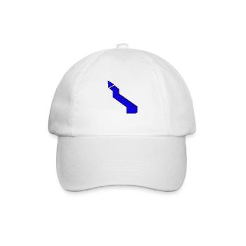 Blitz blau - Baseballkappe - Weiß/Weiß - Vorne