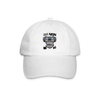 Nope No Nö Nein Ich will nicht Ich mache das nicht - Baseballkappe - Weiß/Weiß - Vorne