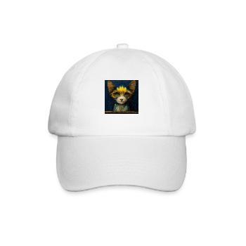 Süße Katze im Van-Gogh-Stil, sehr detailliert - Baseballkappe - Weiß/Weiß - Vorne